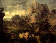 Nicolas Poussin Landscape with Hercules and Cacus oil painting